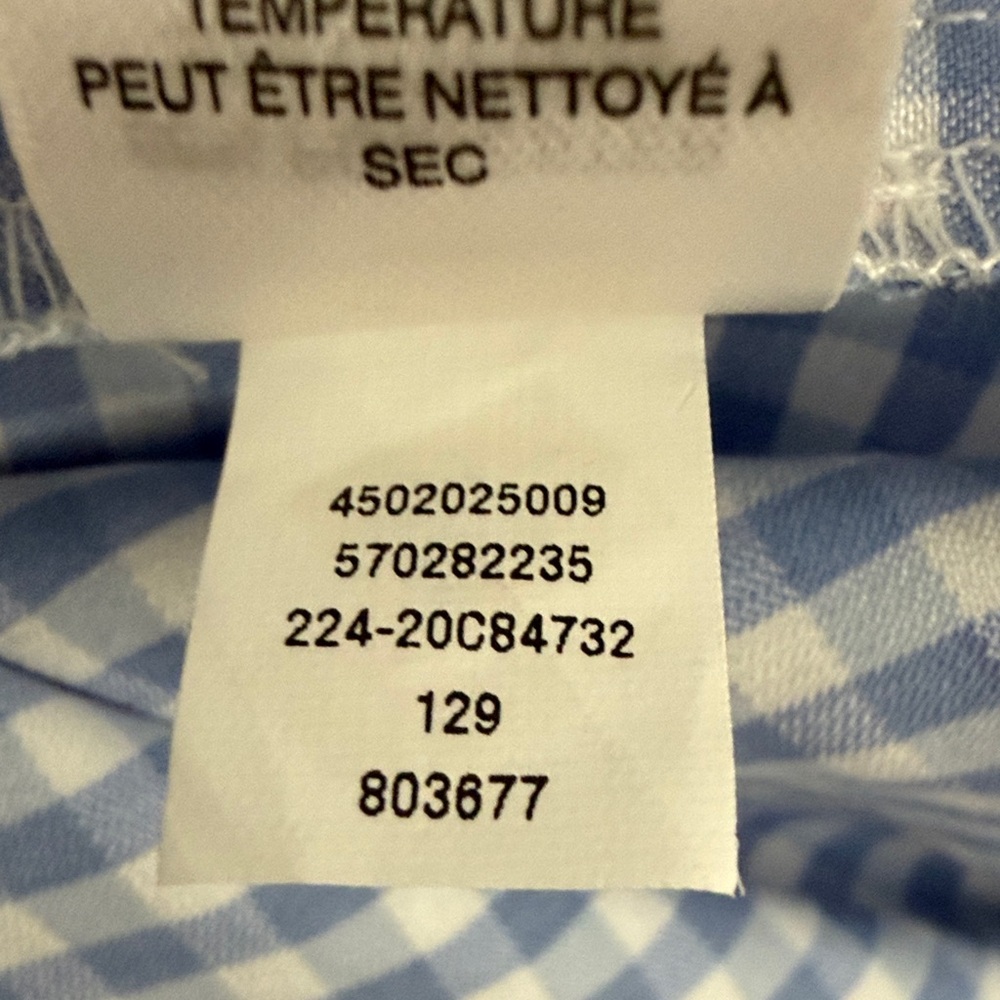 Chico's Light Blue Gingham Utility Jacket Size 2 - Picture 9 of 13